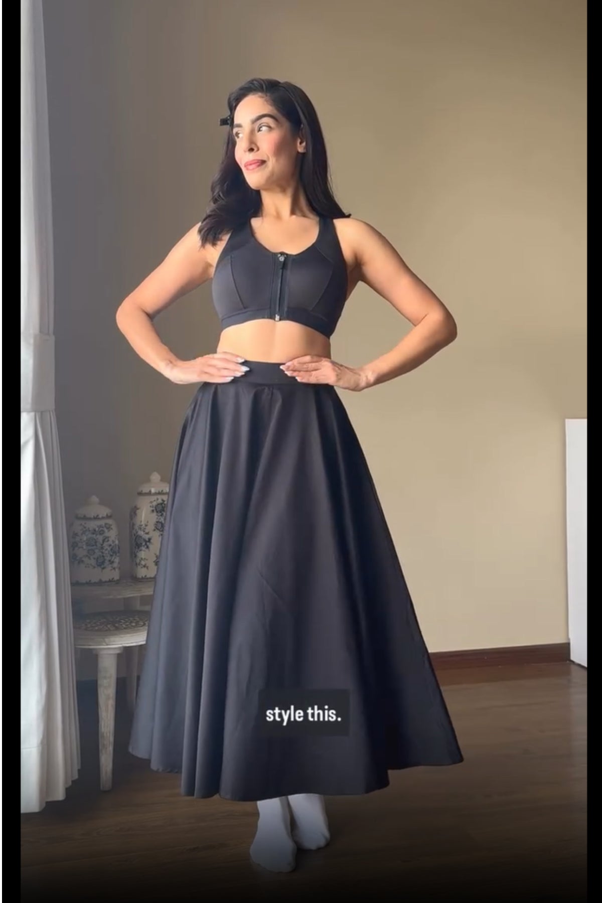 Roohi Marjara in Deep Currents Skirt