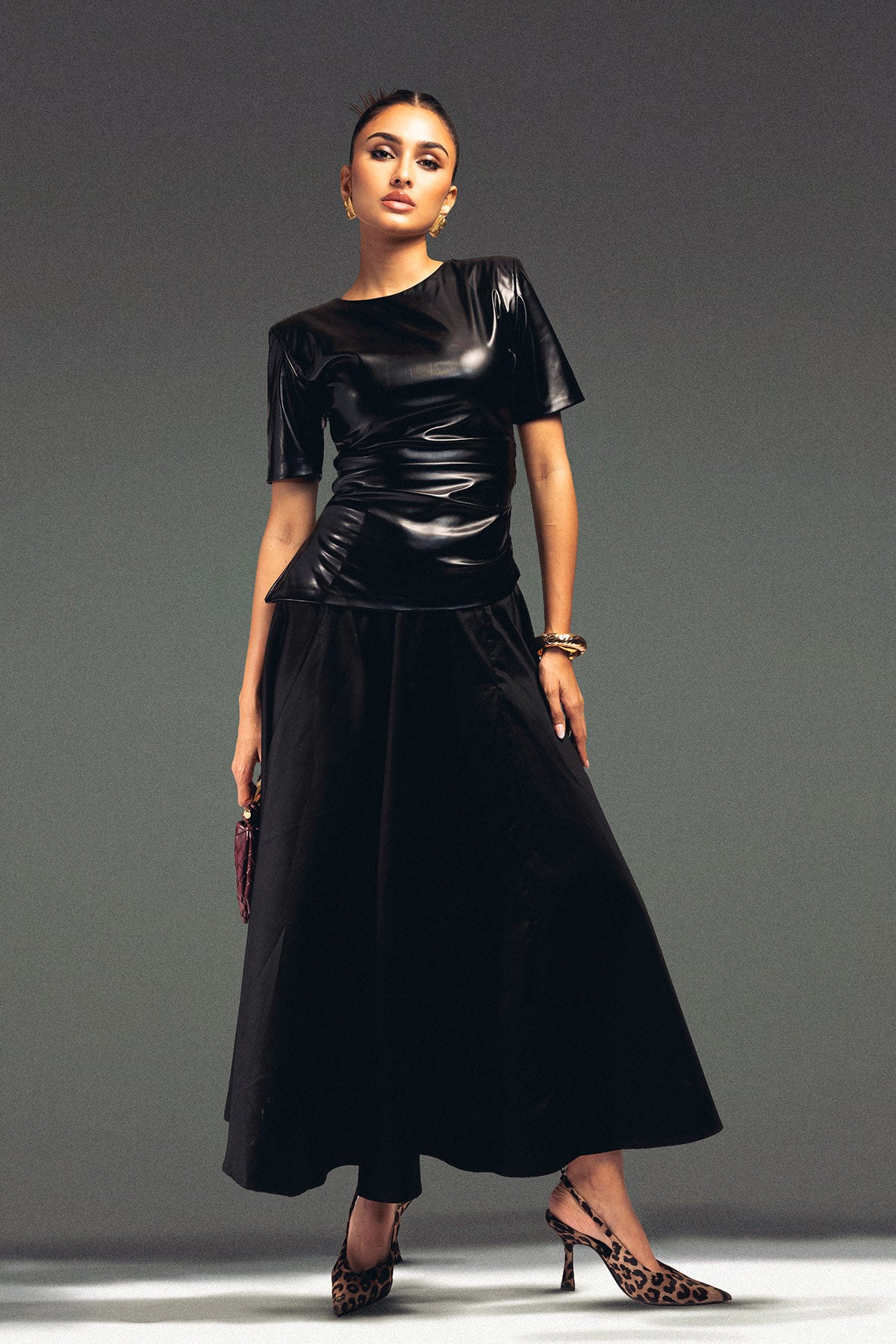 Alaviaa Jaffery in Deep Currents Skirt