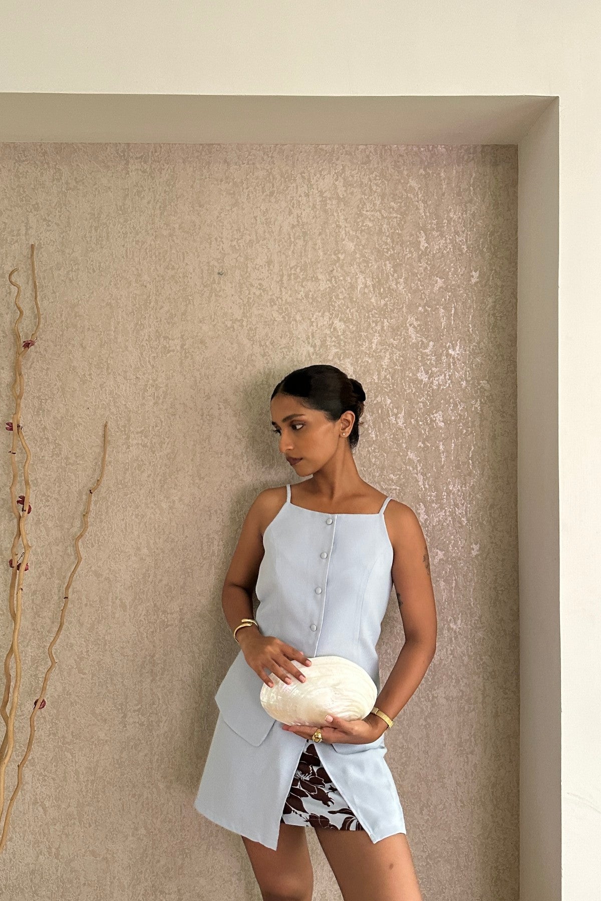 Nayana In Frosted Vest + Glacé Skirt